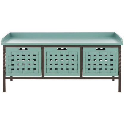 Banc de rangement SAFAVIEH Toshie en chêne miel - 42,5 x 15,5 x 20 pouces (109 x 41 x 51 cm) - 43 x 16 x 20 pouces (109 x 41 x 51 cm)