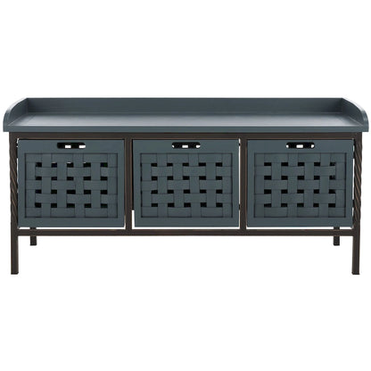 Banc de rangement SAFAVIEH Toshie en chêne miel - 42,5 x 15,5 x 20 pouces (109 x 41 x 51 cm) - 43 x 16 x 20 pouces (109 x 41 x 51 cm)