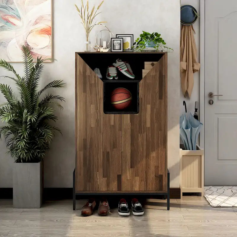 Meuble à chaussures rustique Cassini à 8 étagères par Carbon Loft