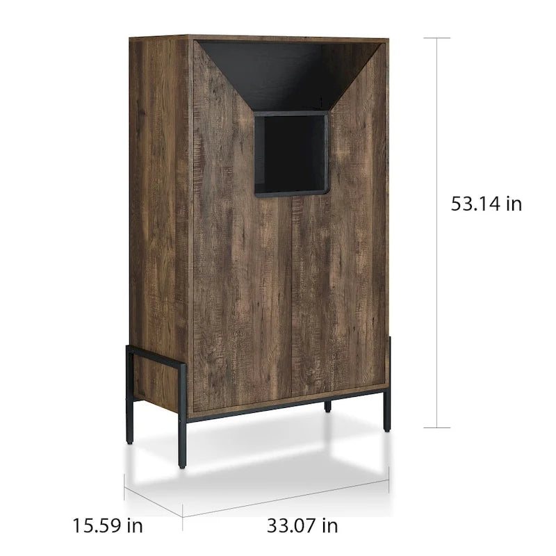 Meuble à chaussures rustique Cassini à 8 étagères par Carbon Loft