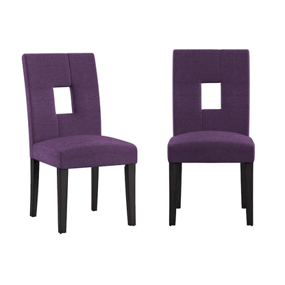 Chaises de salle à manger Brda à dossier en trou de serrure (lot de 2) - Chaise de salle à manger