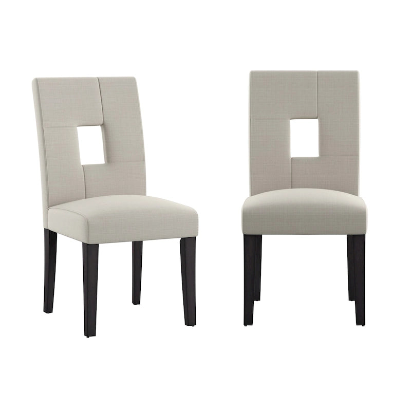 Chaises de salle à manger Brda à dossier en trou de serrure (lot de 2) - Chaise de salle à manger