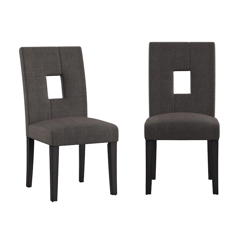 Chaises de salle à manger Brda à dossier en trou de serrure (lot de 2) - Chaise de salle à manger