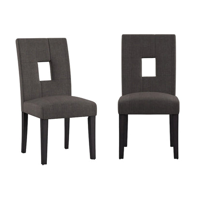 Chaises de salle à manger Brda à dossier en trou de serrure (lot de 2) - Chaise de salle à manger