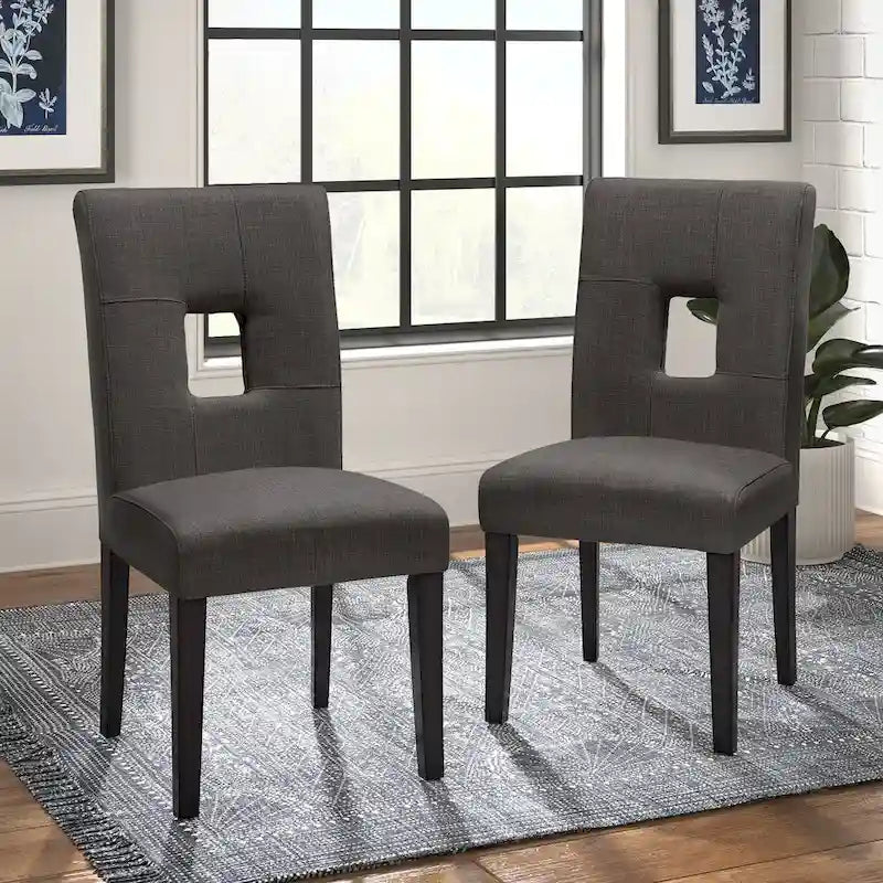 Chaises de salle à manger Brda à dossier en trou de serrure (lot de 2) - Chaise de salle à manger