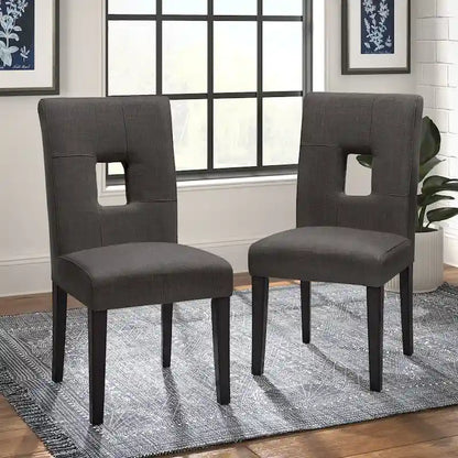 Chaises de salle à manger Brda à dossier en trou de serrure (lot de 2) - Chaise de salle à manger