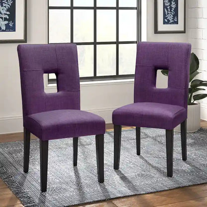 Chaises de salle à manger Brda à dossier en trou de serrure (lot de 2) - Chaise de salle à manger