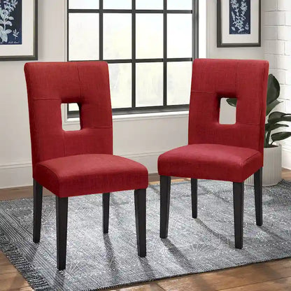 Chaises de salle à manger Brda à dossier en trou de serrure (lot de 2) - Chaise de salle à manger