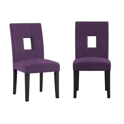 Chaises de salle à manger Brda à dossier en trou de serrure (lot de 2) - Chaise de salle à manger