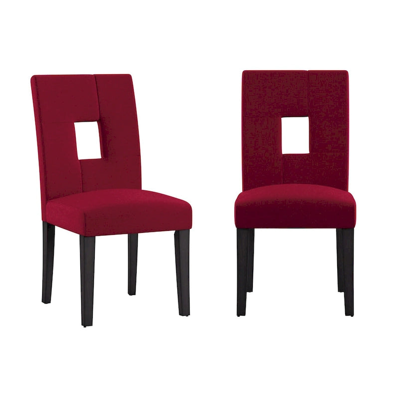 Chaises de salle à manger Brda à dossier en trou de serrure (lot de 2) - Chaise de salle à manger