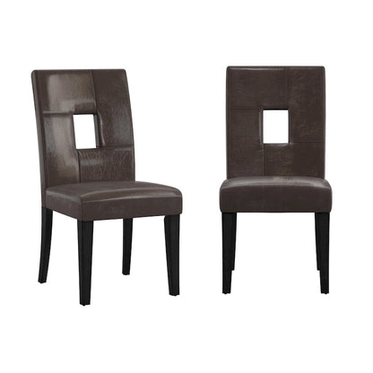 Chaises de salle à manger Brda à dossier en trou de serrure (lot de 2) - Chaise de salle à manger