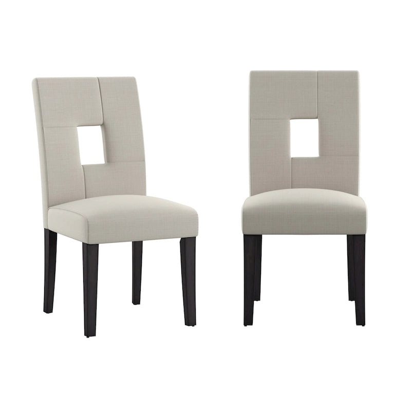 Chaises de salle à manger Brda à dossier en trou de serrure (lot de 2) - Chaise de salle à manger