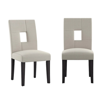 Chaises de salle à manger Brda à dossier en trou de serrure (lot de 2) - Chaise de salle à manger