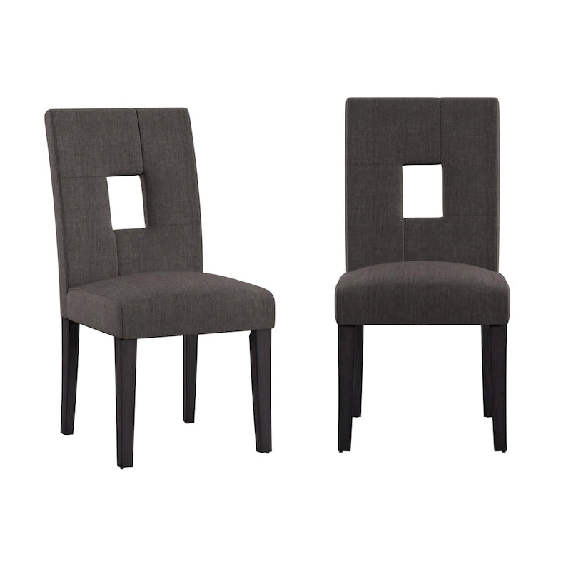 Chaises de salle à manger Brda à dossier en trou de serrure (lot de 2) - Chaise de salle à manger