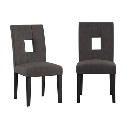 Chaises de salle à manger Brda à dossier en trou de serrure (lot de 2) - Chaise de salle à manger