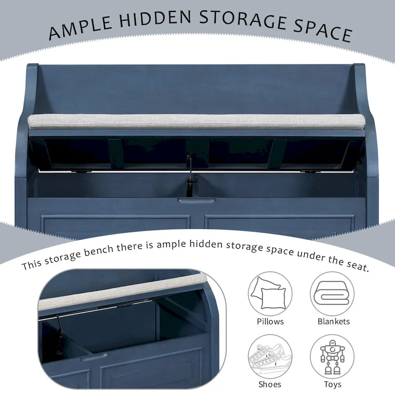 Banc d'entrée en bois massif