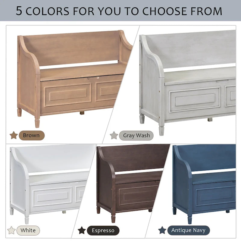 Banc d'entrée en bois massif