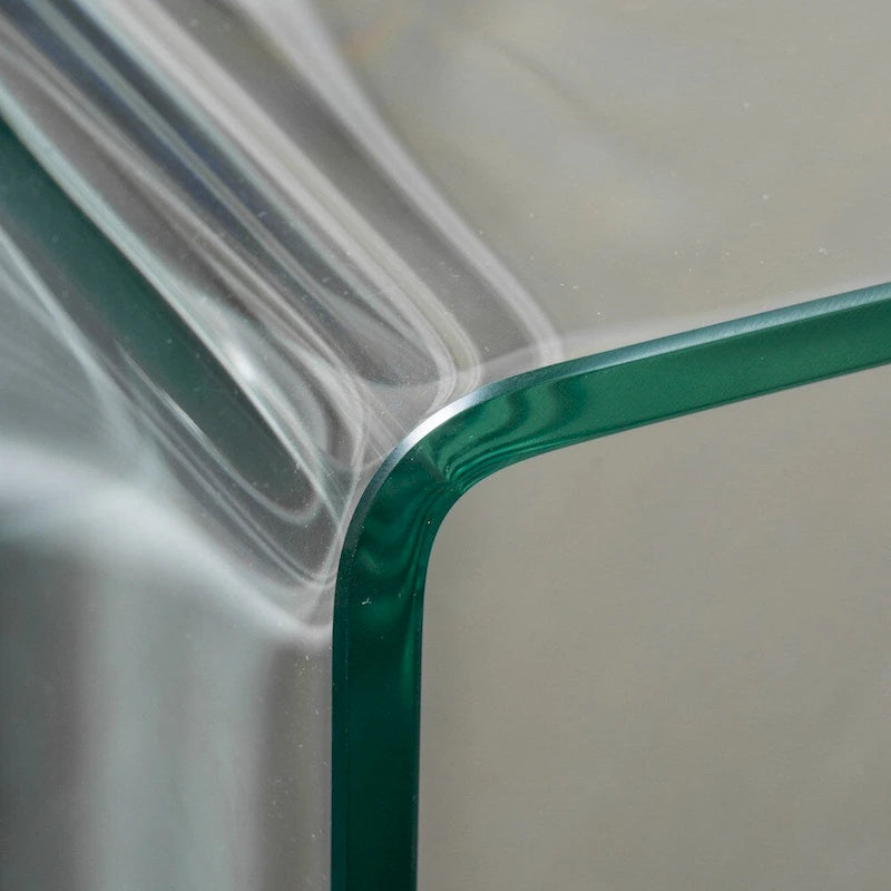 Tables d'appoint en verre transparent Ramona (lot de 2) par Christopher Knight Home