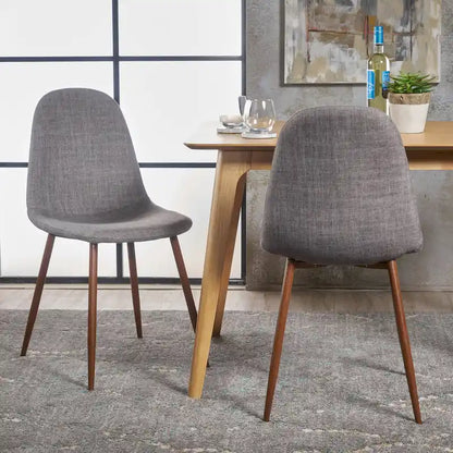 Chaises de salle à manger rembourrées Raina style milieu du siècle (lot de 2) par Christopher Knight Home