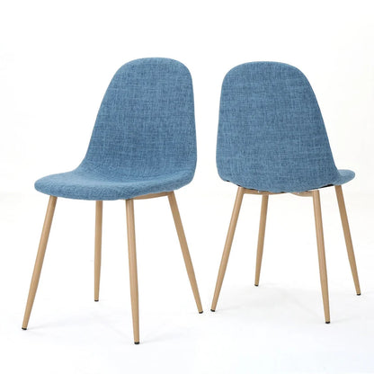 Chaises de salle à manger rembourrées Raina style milieu du siècle (lot de 2) par Christopher Knight Home