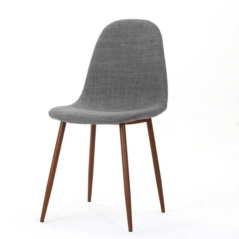 Chaises de salle à manger rembourrées Raina style milieu du siècle (lot de 2) par Christopher Knight Home