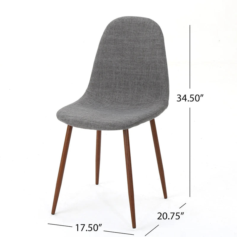 Chaises de salle à manger rembourrées Raina style milieu du siècle (lot de 2) par Christopher Knight Home