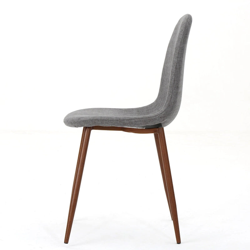 Chaises de salle à manger rembourrées Raina style milieu du siècle (lot de 2) par Christopher Knight Home