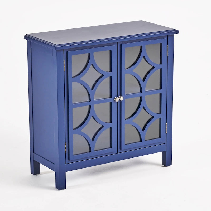 Meuble à double porte en bois de sapin Melora avec accents de miroir par Christopher Knight Home