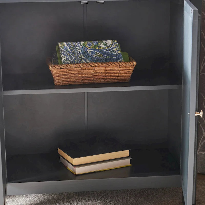 Meuble à double porte en bois de sapin Melora avec accents de miroir par Christopher Knight Home