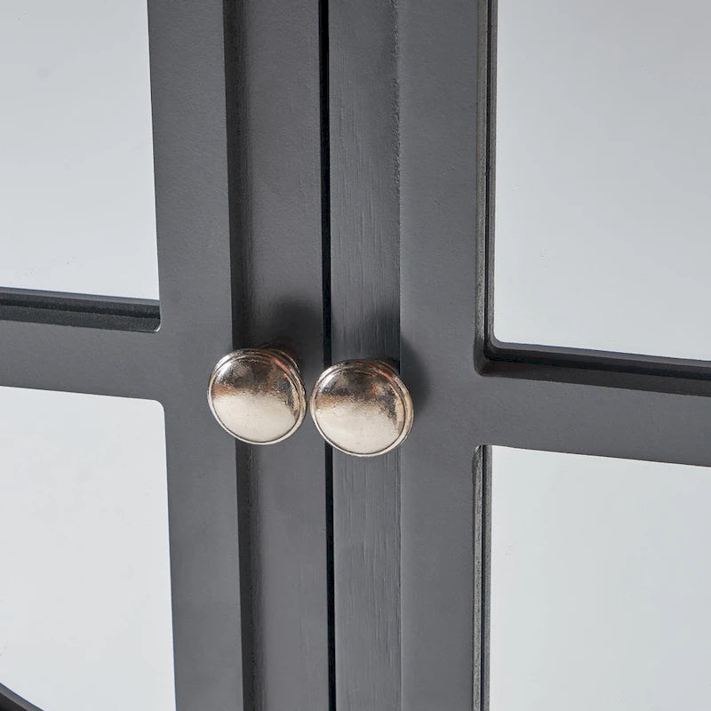 Meuble à double porte en bois de sapin Melora avec accents de miroir par Christopher Knight Home