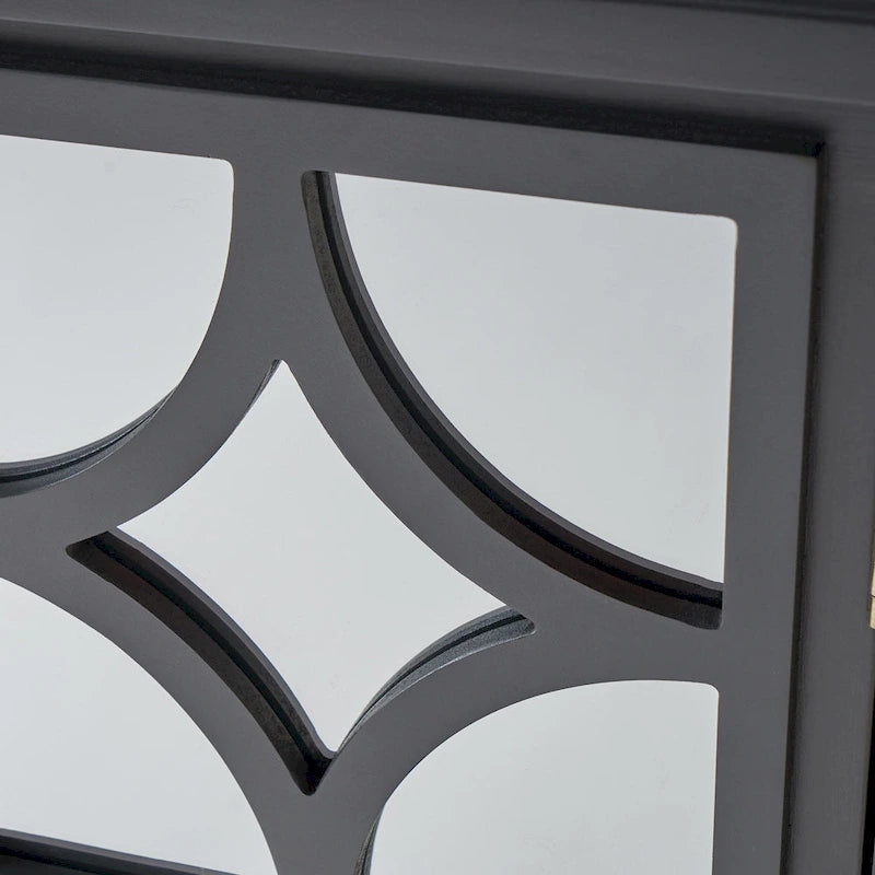 Meuble à double porte en bois de sapin Melora avec accents de miroir par Christopher Knight Home