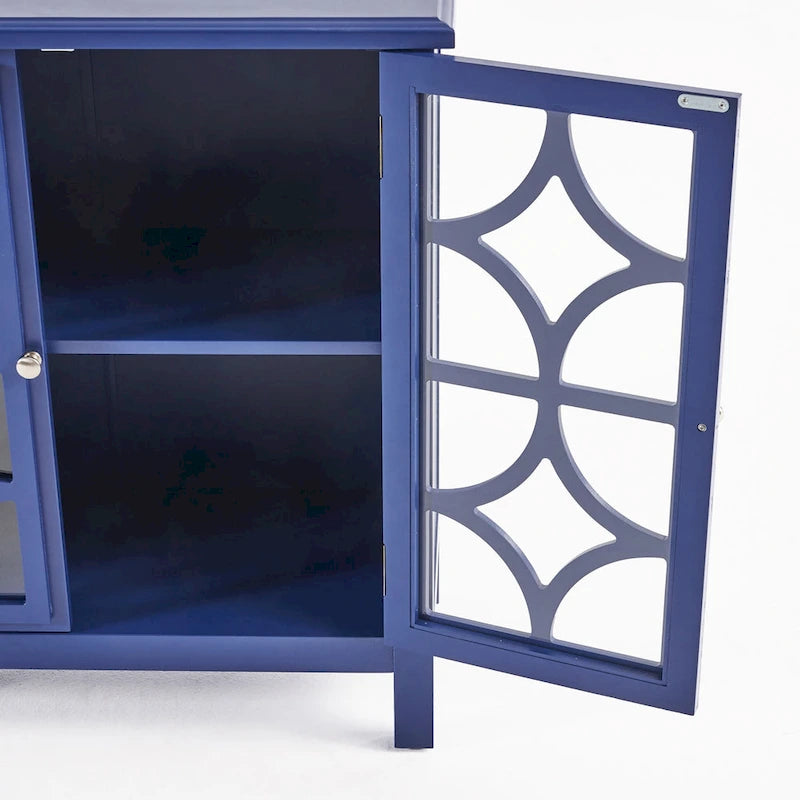 Meuble à double porte en bois de sapin Melora avec accents de miroir par Christopher Knight Home