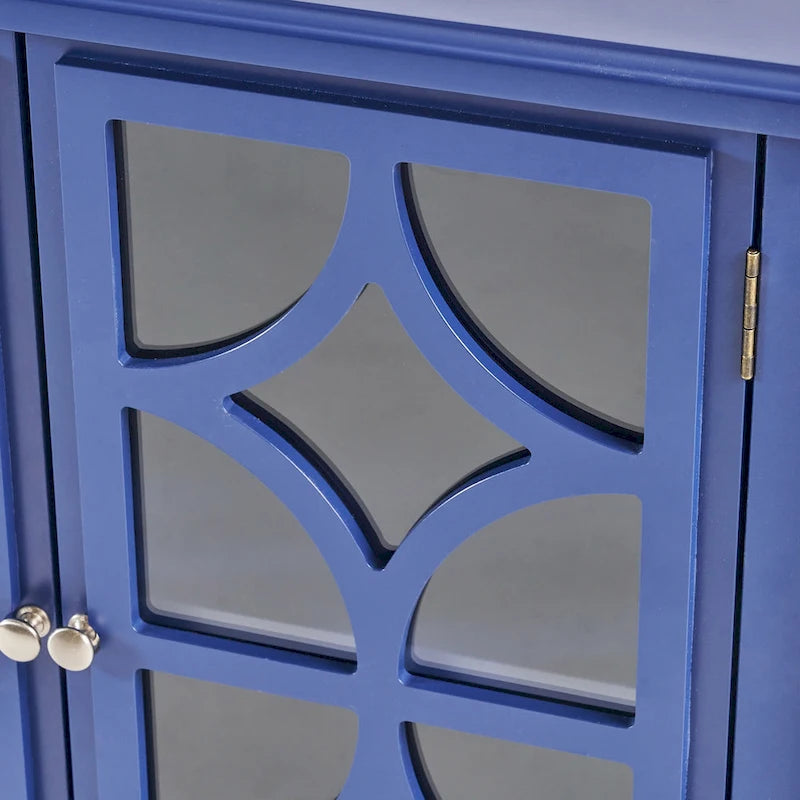 Meuble à double porte en bois de sapin Melora avec accents de miroir par Christopher Knight Home