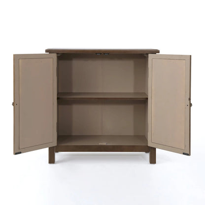 Meuble à double porte en bois de sapin Melora avec accents de miroir par Christopher Knight Home