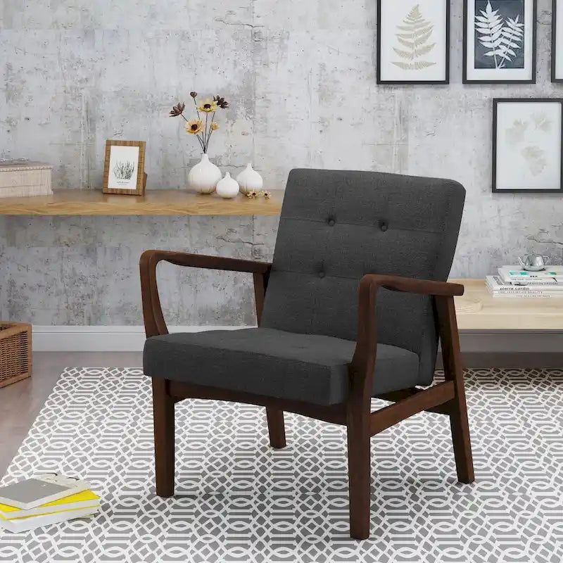 Fauteuil club en tissu Brayden style milieu du siècle par Christopher Knight Home