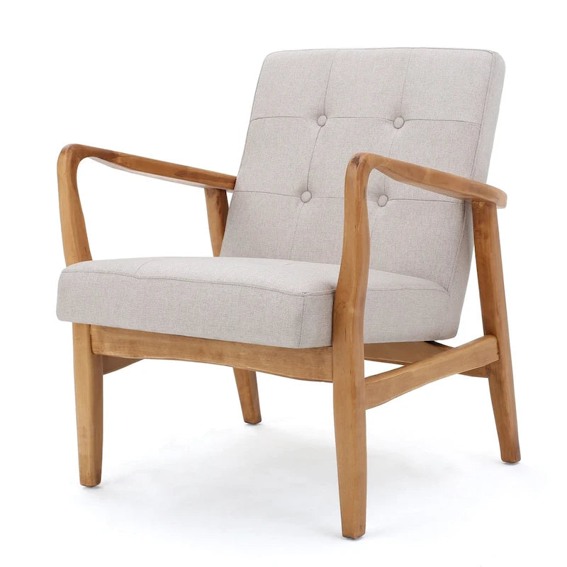 Fauteuil club en tissu Brayden style milieu du siècle par Christopher Knight Home
