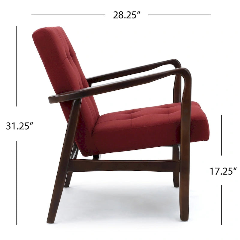 Fauteuil club en tissu Brayden style milieu du siècle par Christopher Knight Home