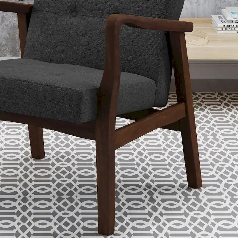 Fauteuil club en tissu Brayden style milieu du siècle par Christopher Knight Home