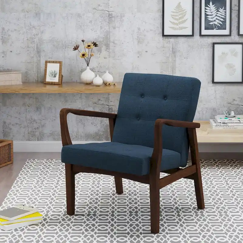 Fauteuil club en tissu Brayden style milieu du siècle par Christopher Knight Home