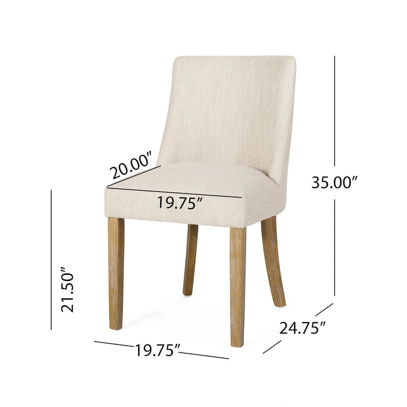 Chaises de salle à manger en tissu Frances (lot de 4) par Christopher Knight Home