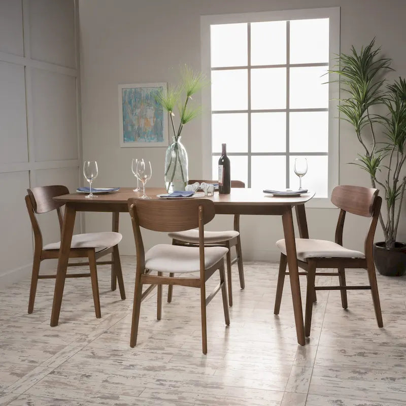 Ensemble de salle à manger 5 pièces Dimick style moderne du milieu du siècle par Christopher Knight Home