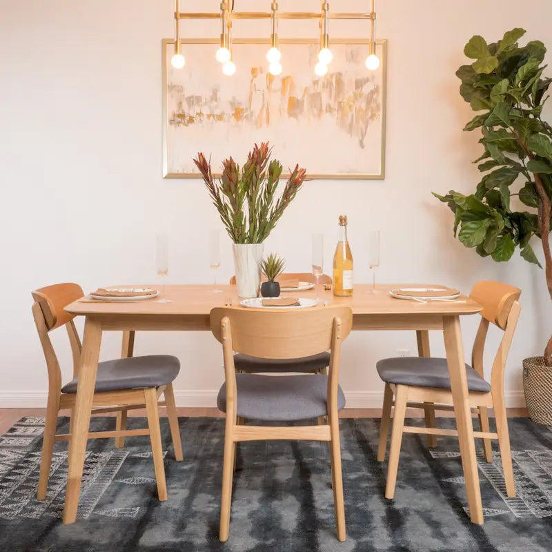 Ensemble de salle à manger 5 pièces Dimick style moderne du milieu du siècle par Christopher Knight Home