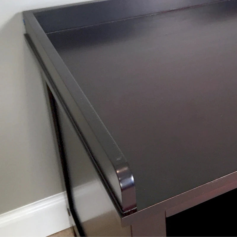 Banc de rangement à chaussures en bois massif John Louis Home, couleur expresso