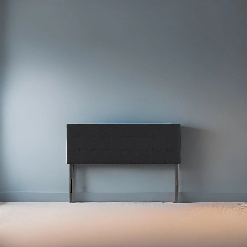 Tête de lit capitonnée Jessenia, hauteur réglable, format Queen, dossier rembourré en tissu haut de gamme