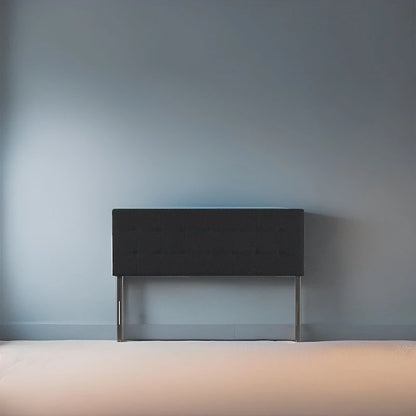 Tête de lit capitonnée Jessenia, hauteur réglable, format Queen, dossier rembourré en tissu haut de gamme