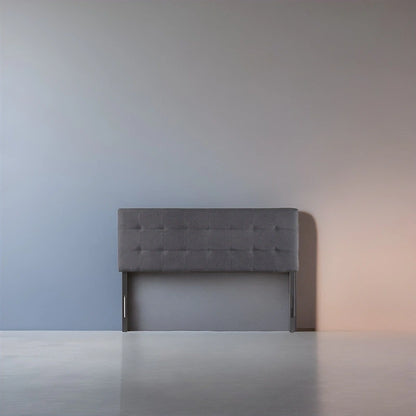 Tête de lit capitonnée Jessenia, hauteur réglable, format Queen, dossier rembourré en tissu haut de gamme