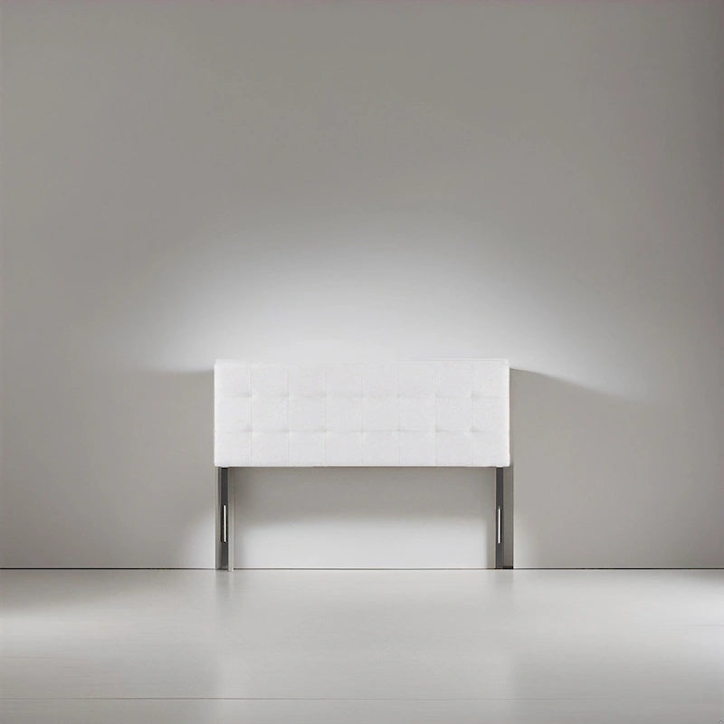 Tête de lit capitonnée Jessenia, hauteur réglable, format Queen, dossier rembourré en tissu haut de gamme