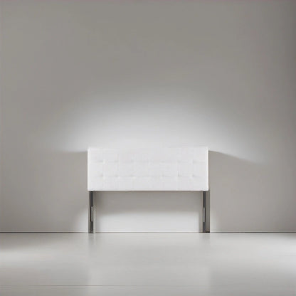 Tête de lit capitonnée Jessenia, hauteur réglable, format Queen, dossier rembourré en tissu haut de gamme