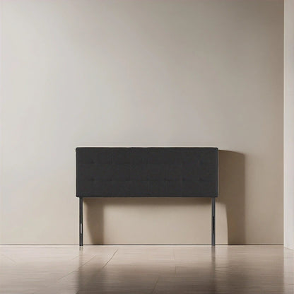 Tête de lit capitonnée Jessenia, hauteur réglable, format Queen, dossier rembourré en tissu haut de gamme