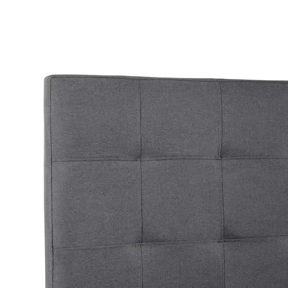 Tête de lit capitonnée Jessenia, hauteur réglable, format Queen, dossier rembourré en tissu haut de gamme
